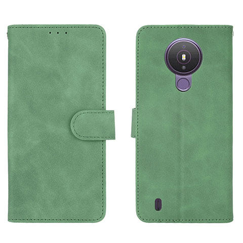 Coque Portefeuille Livre Cuir Etui Clapet L01Z pour Nokia 1.4 Vert