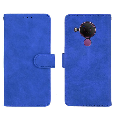 Coque Portefeuille Livre Cuir Etui Clapet L01Z pour Nokia 5.4 Bleu