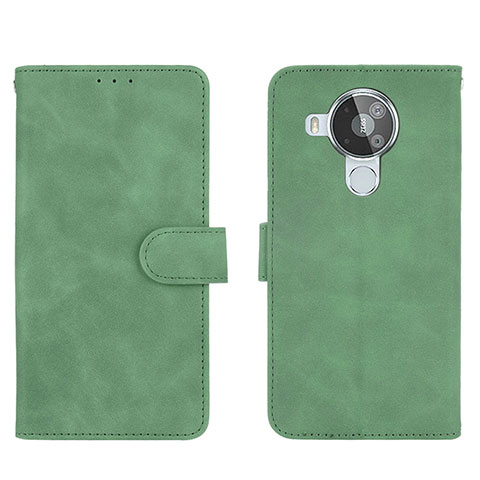 Coque Portefeuille Livre Cuir Etui Clapet L01Z pour Nokia 7.3 Vert