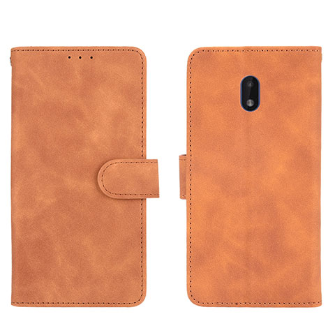 Coque Portefeuille Livre Cuir Etui Clapet L01Z pour Nokia C01 Plus Marron