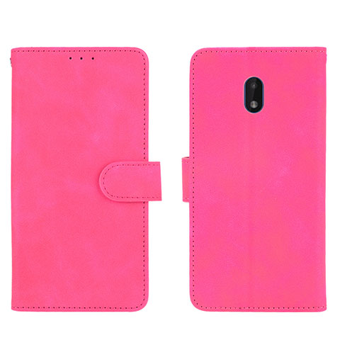 Coque Portefeuille Livre Cuir Etui Clapet L01Z pour Nokia C01 Plus Rose Rouge