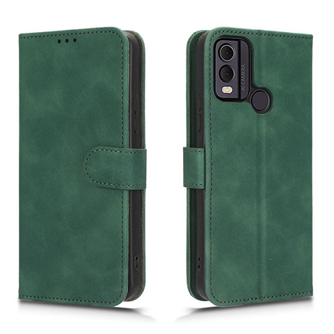 Coque Portefeuille Livre Cuir Etui Clapet L01Z pour Nokia C22 Vert