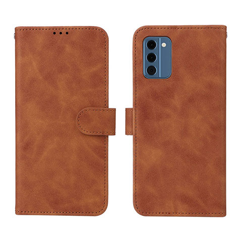 Coque Portefeuille Livre Cuir Etui Clapet L01Z pour Nokia C300 Marron