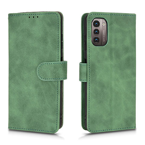 Coque Portefeuille Livre Cuir Etui Clapet L01Z pour Nokia G21 Vert