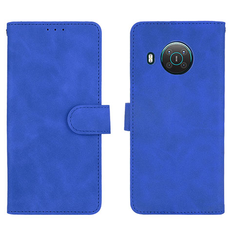 Coque Portefeuille Livre Cuir Etui Clapet L01Z pour Nokia X10 Bleu