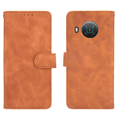 Coque Portefeuille Livre Cuir Etui Clapet L01Z pour Nokia X10 Marron