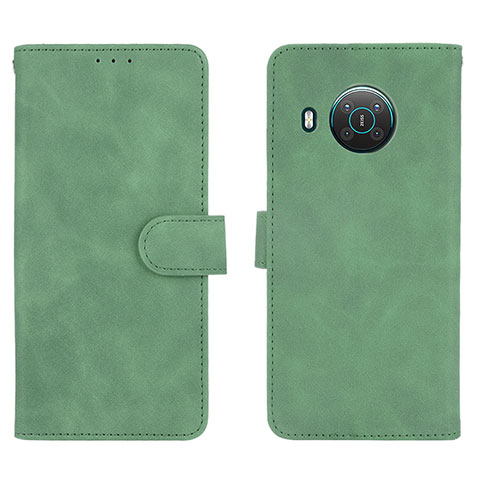 Coque Portefeuille Livre Cuir Etui Clapet L01Z pour Nokia X10 Vert