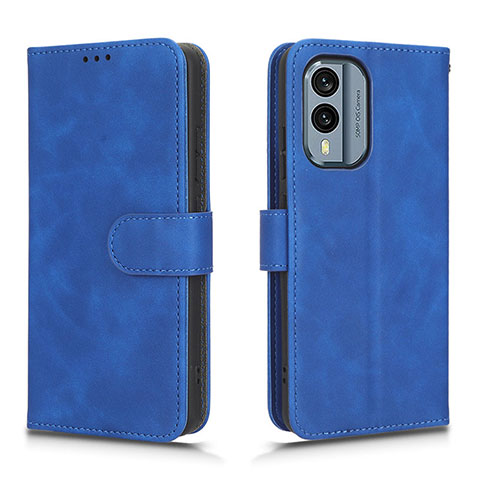 Coque Portefeuille Livre Cuir Etui Clapet L01Z pour Nokia X30 5G Bleu