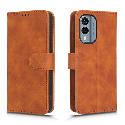 Coque Portefeuille Livre Cuir Etui Clapet L01Z pour Nokia X30 5G Marron