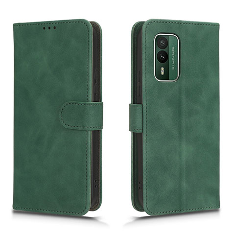 Coque Portefeuille Livre Cuir Etui Clapet L01Z pour Nokia XR21 Vert