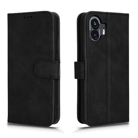 Coque Portefeuille Livre Cuir Etui Clapet L01Z pour Nothing Phone 2 Noir