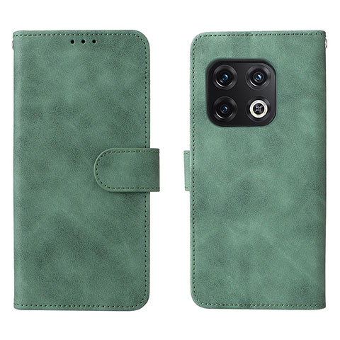 Coque Portefeuille Livre Cuir Etui Clapet L01Z pour OnePlus 10 Pro 5G Vert