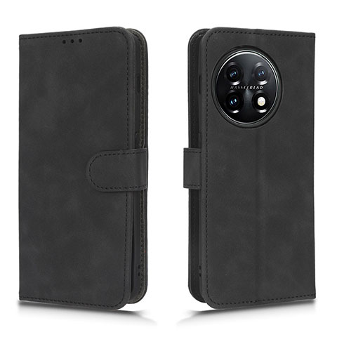 Coque Portefeuille Livre Cuir Etui Clapet L01Z pour OnePlus 11 5G Noir