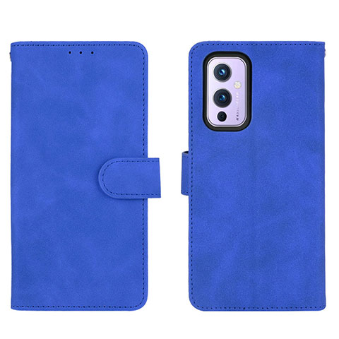 Coque Portefeuille Livre Cuir Etui Clapet L01Z pour OnePlus 9 5G Bleu