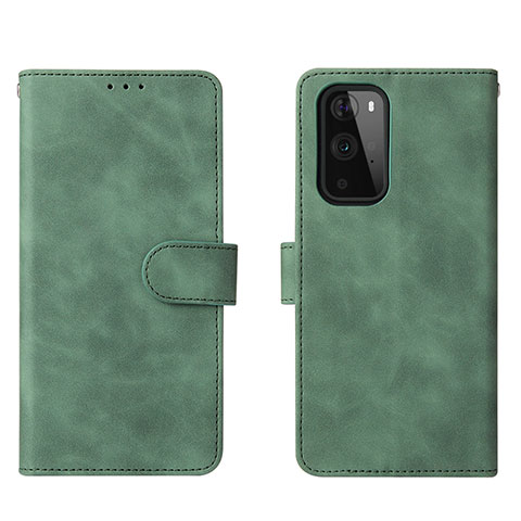 Coque Portefeuille Livre Cuir Etui Clapet L01Z pour OnePlus 9 Pro 5G Vert