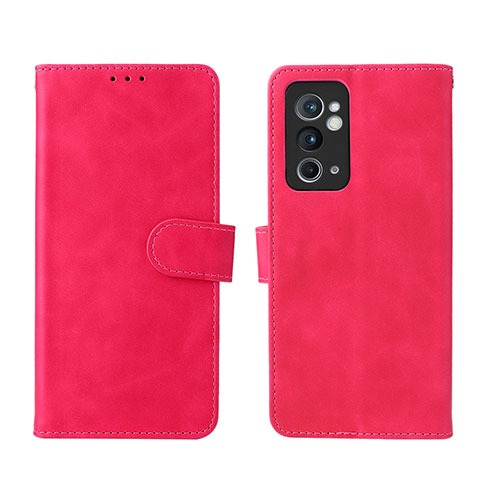 Coque Portefeuille Livre Cuir Etui Clapet L01Z pour OnePlus 9RT 5G Rose Rouge