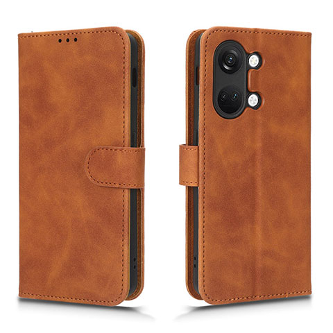 Coque Portefeuille Livre Cuir Etui Clapet L01Z pour OnePlus Ace 2V 5G Marron