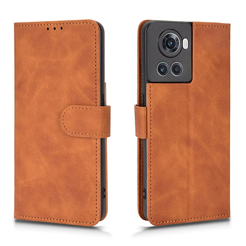 Coque Portefeuille Livre Cuir Etui Clapet L01Z pour OnePlus Ace 5G Marron