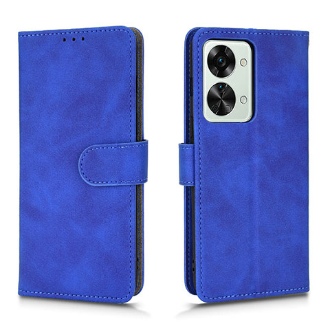 Coque Portefeuille Livre Cuir Etui Clapet L01Z pour OnePlus Nord 2T 5G Bleu