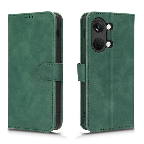 Coque Portefeuille Livre Cuir Etui Clapet L01Z pour OnePlus Nord 3 5G Vert