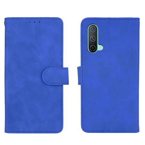 Coque Portefeuille Livre Cuir Etui Clapet L01Z pour OnePlus Nord CE 5G Bleu