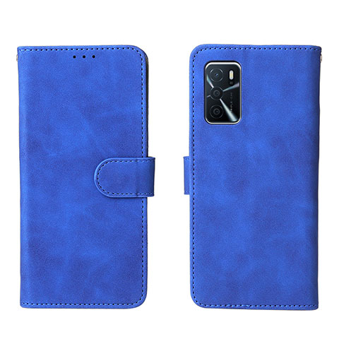 Coque Portefeuille Livre Cuir Etui Clapet L01Z pour Oppo A16s Bleu