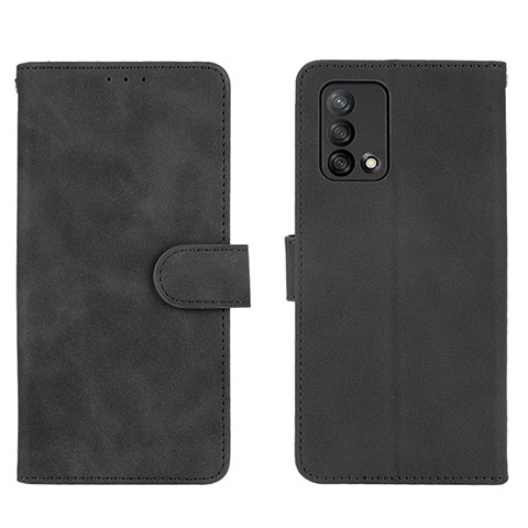 Coque Portefeuille Livre Cuir Etui Clapet L01Z pour Oppo A74 4G Noir