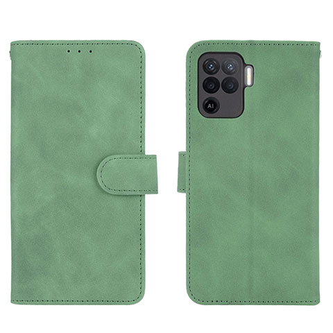 Coque Portefeuille Livre Cuir Etui Clapet L01Z pour Oppo A94 4G Vert