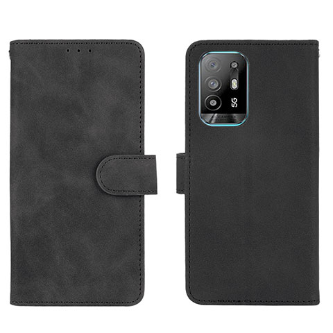 Coque Portefeuille Livre Cuir Etui Clapet L01Z pour Oppo A95 5G Noir