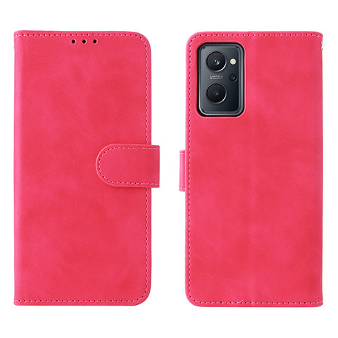 Coque Portefeuille Livre Cuir Etui Clapet L01Z pour Oppo A96 4G Rose Rouge