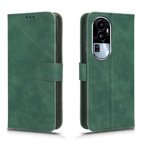 Coque Portefeuille Livre Cuir Etui Clapet L01Z pour Oppo Reno10 Pro+ Plus 5G Vert