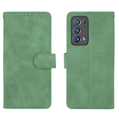 Coque Portefeuille Livre Cuir Etui Clapet L01Z pour Oppo Reno6 Pro 5G Vert