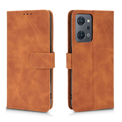 Coque Portefeuille Livre Cuir Etui Clapet L01Z pour Oppo Reno7 A Marron