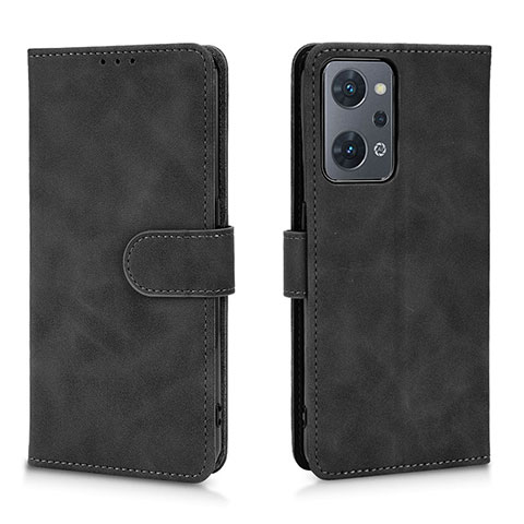 Coque Portefeuille Livre Cuir Etui Clapet L01Z pour Oppo Reno7 A Noir