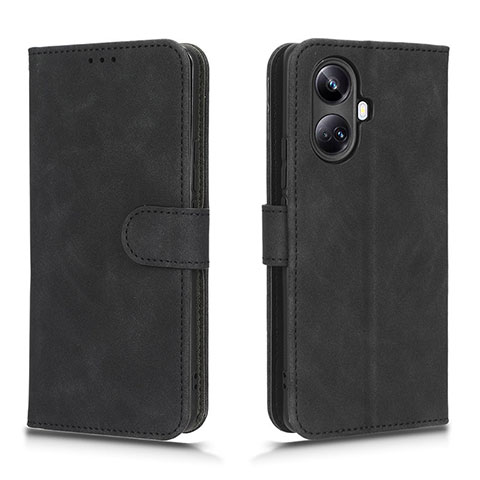 Coque Portefeuille Livre Cuir Etui Clapet L01Z pour Realme 10 Pro+ Plus 5G Noir