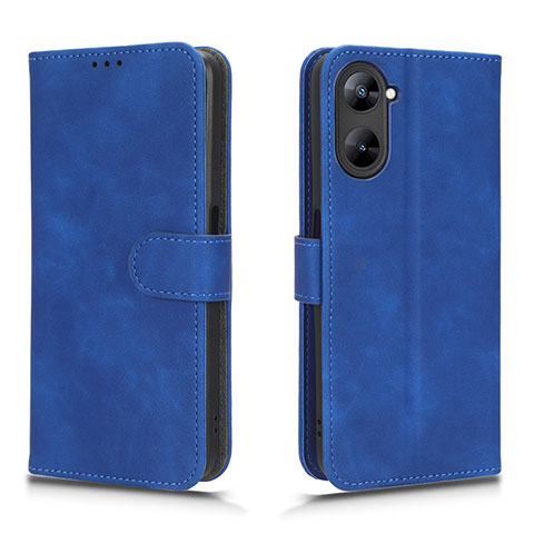 Coque Portefeuille Livre Cuir Etui Clapet L01Z pour Realme 10S 5G Bleu