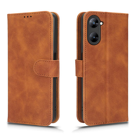 Coque Portefeuille Livre Cuir Etui Clapet L01Z pour Realme 10S 5G Marron