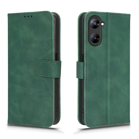 Coque Portefeuille Livre Cuir Etui Clapet L01Z pour Realme 10S 5G Vert