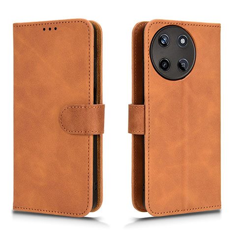 Coque Portefeuille Livre Cuir Etui Clapet L01Z pour Realme 11 4G Marron