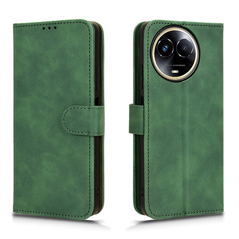 Coque Portefeuille Livre Cuir Etui Clapet L01Z pour Realme 11 5G Vert