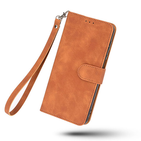 Coque Portefeuille Livre Cuir Etui Clapet L01Z pour Realme C21Y Marron