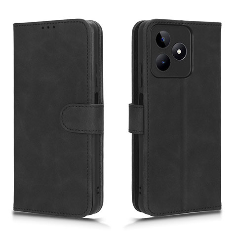 Coque Portefeuille Livre Cuir Etui Clapet L01Z pour Realme C53 India Noir