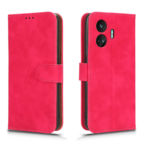 Coque Portefeuille Livre Cuir Etui Clapet L01Z pour Realme GT Neo5 SE 5G Rose Rouge