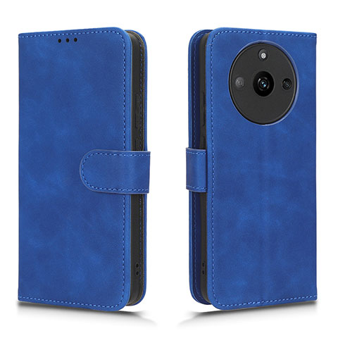 Coque Portefeuille Livre Cuir Etui Clapet L01Z pour Realme Narzo 60 5G Bleu