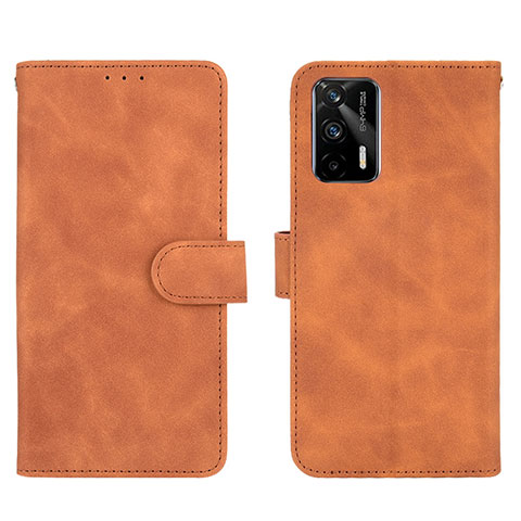 Coque Portefeuille Livre Cuir Etui Clapet L01Z pour Realme X7 Max 5G Marron