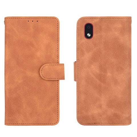 Coque Portefeuille Livre Cuir Etui Clapet L01Z pour Samsung Galaxy A01 Core Marron