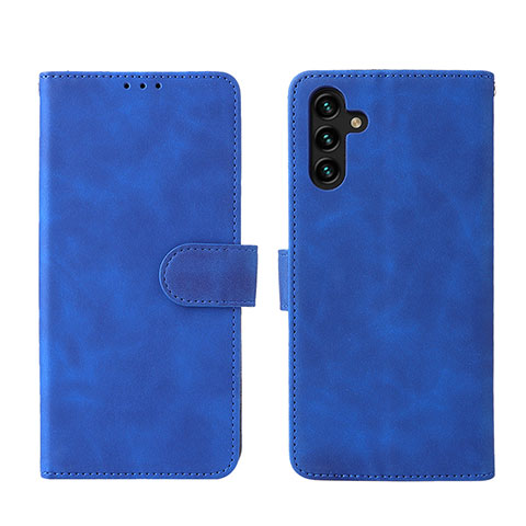 Coque Portefeuille Livre Cuir Etui Clapet L01Z pour Samsung Galaxy A04s Bleu