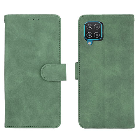 Coque Portefeuille Livre Cuir Etui Clapet L01Z pour Samsung Galaxy A12 5G Vert