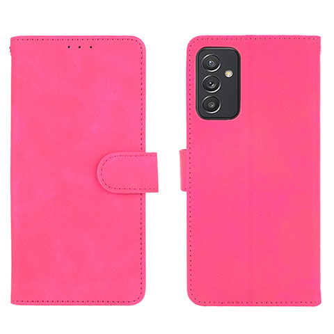 Coque Portefeuille Livre Cuir Etui Clapet L01Z pour Samsung Galaxy A15 4G Rose Rouge