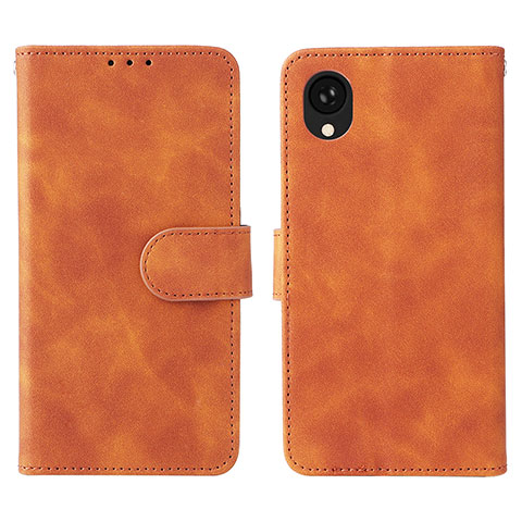 Coque Portefeuille Livre Cuir Etui Clapet L01Z pour Samsung Galaxy A22 5G SC-56B Marron